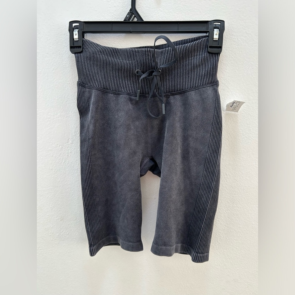 Harmony Balance Black-Gray High-Rise Athletic Shorts
